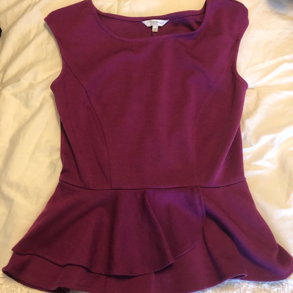 New Look Purple Peplum Top